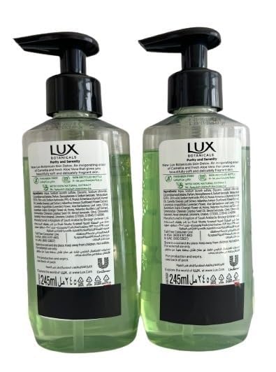 Lux Botanicals Hand Wash Camelia & Aloe Vera 245ml (Pack Of 2) Green