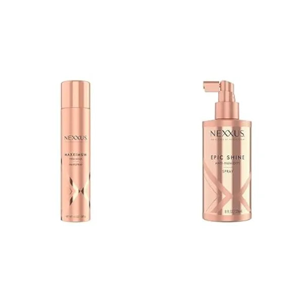Nexxus Maximum Hold Hairspray 10 oz & Anti-Humidity Spray Epic Shine 8 ...