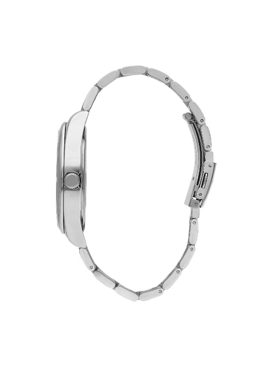 Lee Cooper Women's 2115-3 Movement Watch, Analog Display and Metal Strap - LC07566.370, Silver