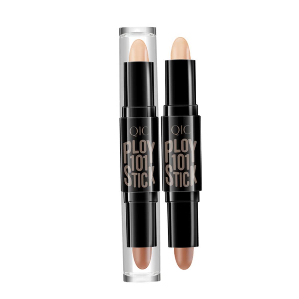 Double-Ended Wonder Contouring Pen Bronzer and Highlighter Stick Facial Makeup Contour Concealer Cosmetic for 3D Makeup Effect(3#)1pc