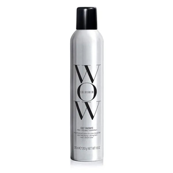 COLOR WOW Cult Favorite Firm + Flexible Hairspray Lightweight spray with all day hold  Humidity resistance  Heat + UV protection  non stiff, non sticky Brushable Non yellowing 295 ml