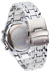 Curren fashion Watch For Men Analog Stainless Steel - 8084 - Silver
