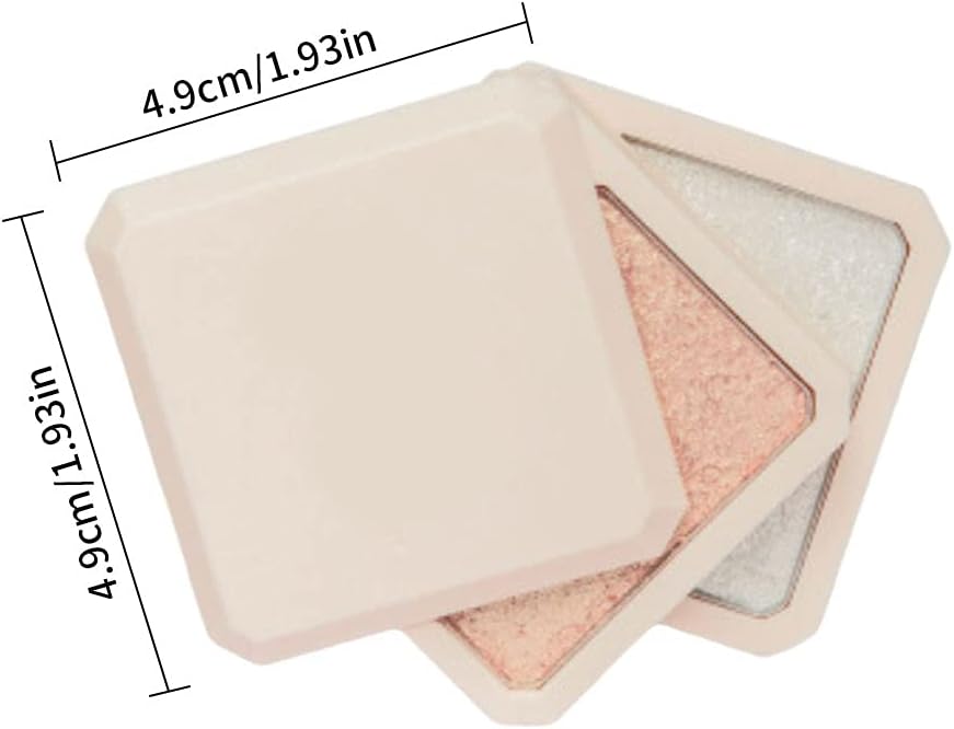 Highlighter Powder Double layer Face Bronzer Shadow Shimmer Powder Cheek Matte finish Blush Makeup Tool 12g Style 2