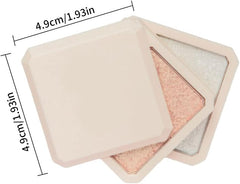 Highlighter Powder Double layer Face Bronzer Shadow Shimmer Powder Cheek Matte finish Blush Makeup Tool 12g Style 2