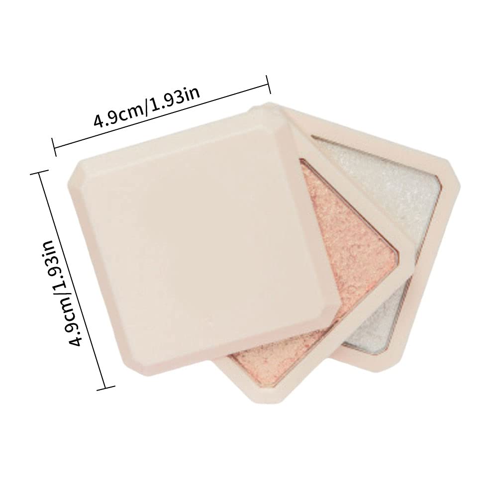 Highlighter Powder Double layer Face Bronzer Shadow Shimmer Powder Cheek Matte finish Blush Makeup Tool 12g Style 2