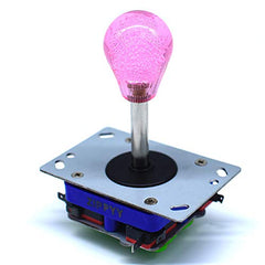 Arcity 2 Pieces Arcade Joystick Bat Top Big Head Oval Handle Knob American Type Pink and Pink Transparent for Zippy SANWA SEIMITSU Arcade1up Machine Console Cabinet New, HY-PJ094-6