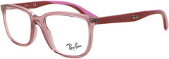 Ray-Ban Kids' Ry1605 Rectangular Prescription Eyeglass Frames