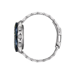 Citizen Men Ecodrive Promaster Blue Dial Stainless Steel Analog-Digital Watch, Silver