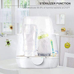 Mcrine Baby Bottle Warmer, Steam Sterilizer & Baby Food Heater, 3-in-1 with Evenly Warming Breast Milk or Formula, Accurate Temperature Control, Bottle Brush and Tongs Included