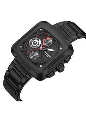 Lee Cooper Men's VX9NE1 Movement Watch, Multi Function Display and Metal Strap - LC08013.650, Black