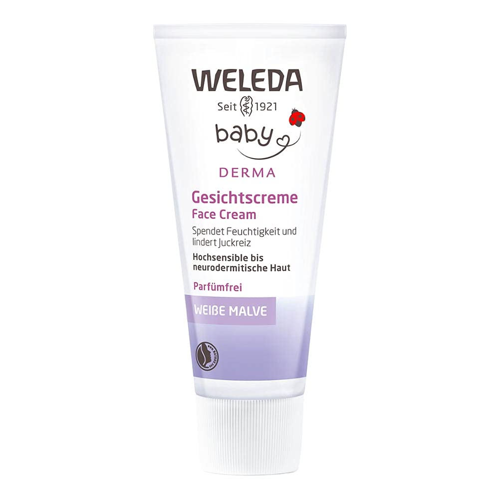 Weleda Baby Derma Face Cream, White Mallow 1.7 Oz (Pack of 2)