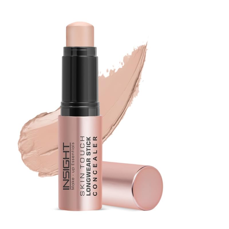 Insight Cosmetics Skin Touch Longwear Concealer|Lightweight, Full Coverage Foundation With Natural And Dewy Finish For Face Makeup|Easy To Apply With Hand Stick Applicator (LP05)
