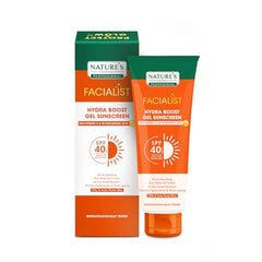 Nature's Essence Professional Hydra Boost Gel Sunscreen SPF 40 PA+++ Infused with Vitamin C & 4D Hyaluronic Acid for Oily & Acne Prone Skin, hydrating UV A, UV B & Blue Light Protection 80gm.