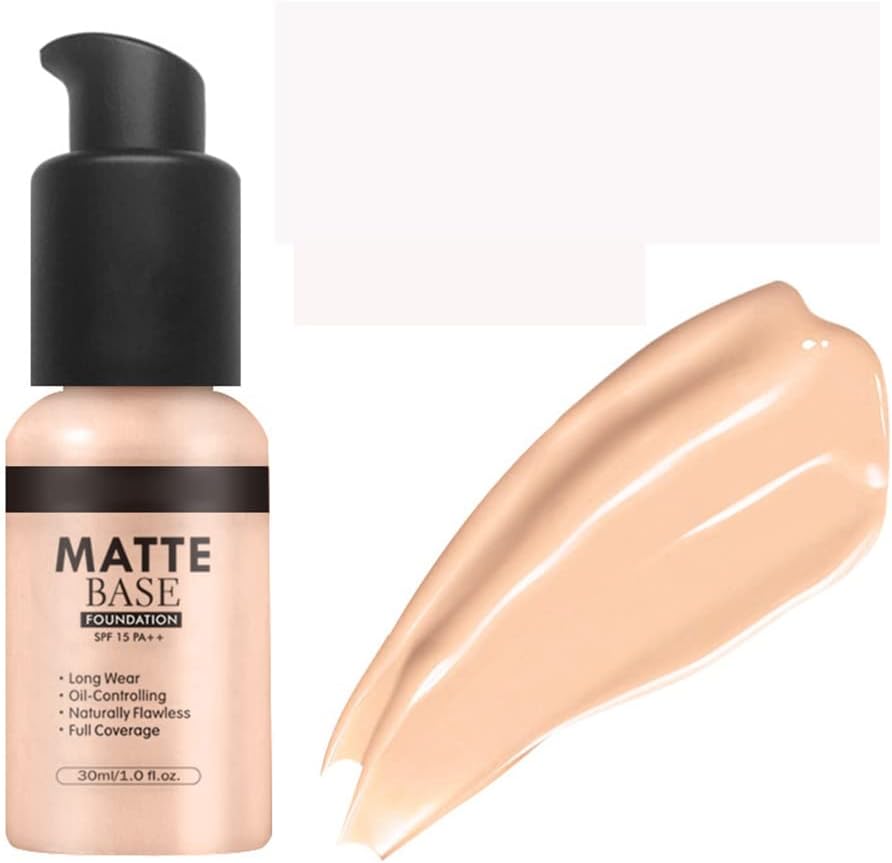 NLLNT Matte Foundation Makeup Liquid Base Waterproof Concealer Moisturizing Face BB Cream 15ml