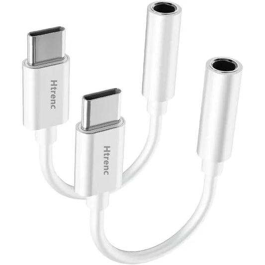 CrinEar USB C to 3.5mm Headphone Jack Adapter for iPhone17/ iPhone 16/16 Pro/15/15 Pro/Pro Max/Plus, Type C Aux Audio Dongle Cable Cord Compatible with iPad, Samsung Galaxy S23/S23/S22/S21, MacBook（2 Pack）