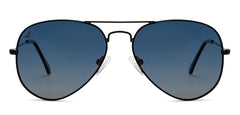 Vincent Chase Eyewear By Lenskart | Full Rim Aviator Branded Latest and Stylish Sunglasses | Polarized and 100% UV Protected | Men & Women | Medium | VC 5158/P-Pack of 1 | Black/Lens Color