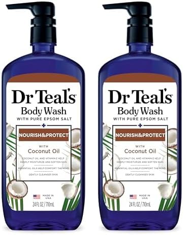 Dr. Teal's Epsom Salt Body Wash - Coconut Oil, 710Ml (Pack of 2)