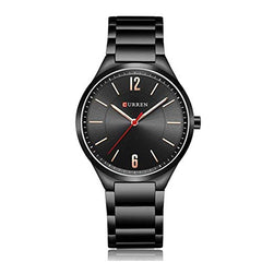 CURREN 8280 Male Quartz Watch Ultra-Thin Dial Stainless Steel Band Luminous Men Wristwatch Watches Relogio Masculino - BLACK