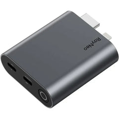 RayNeo HDMI 2.0 Adapter for Air 4 Pro AR Glasses – HDR10, 1080P 120Hz, Lightning to HDMI for iPhone 14 & Earlier, Built-in Battery, Charge & Play Converter