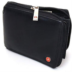 Alpine Swiss Alp-1459 Bifold Wallet for Men (Black, Leather)