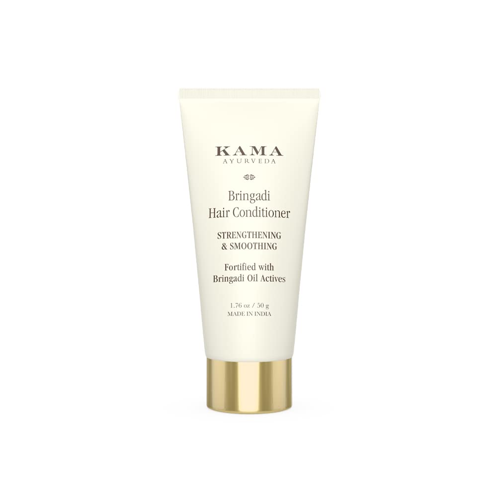 Kama Ayurveda Bringadi Hair Conditioner 50gm- improves hair texture, reduces frizz and flyaways