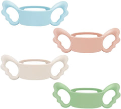 Lonimia Baby Bottle Handles, Silicone Wide-Neck Handle for NUK/Avent/Dr Browns/Hegen Bottle and Other Dia 6-7cm Wide-Neck Baby Bottle, for Baby Gripping (4 Pack)