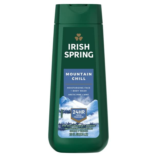 Irish Spring Mountain Chill Body Wash for Men, 20 Oz 591 ml (Product Of USA)