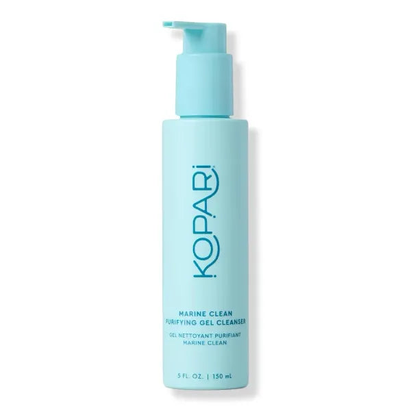 Kopari Marine Clean Purifying Gel Cleanser, Infused with Amino Acids & Vitamin B5, Dual-Action Gel-to-Foam Cleanser, Gentle and Nourishing, 5 oz