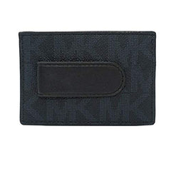 Michael Kors Men's Card Case Money Clip Wallet, Leather - Baltic Blue