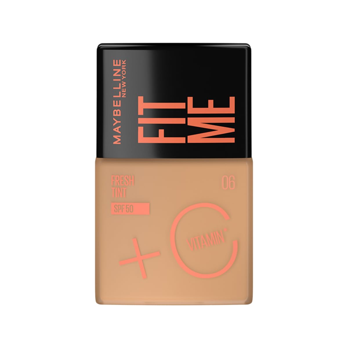 Maybelline New York, Fit Me Fresh Tint Foundation SPF 50 with Brightening Vitamin C, 06