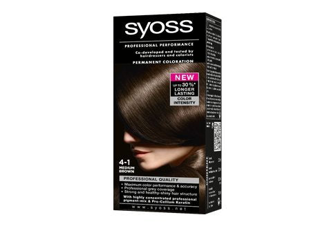 Schwarzkopf Syoss Permanent Hair Color 4 - 1 Piece Medium Brown 115 ml