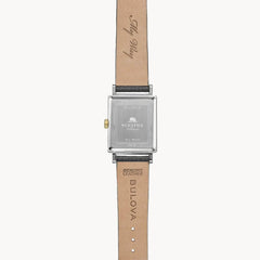 Bulova Men's Frank Sinatra My Way Leather Strap Watch - Silver Tone/ Grey Strap