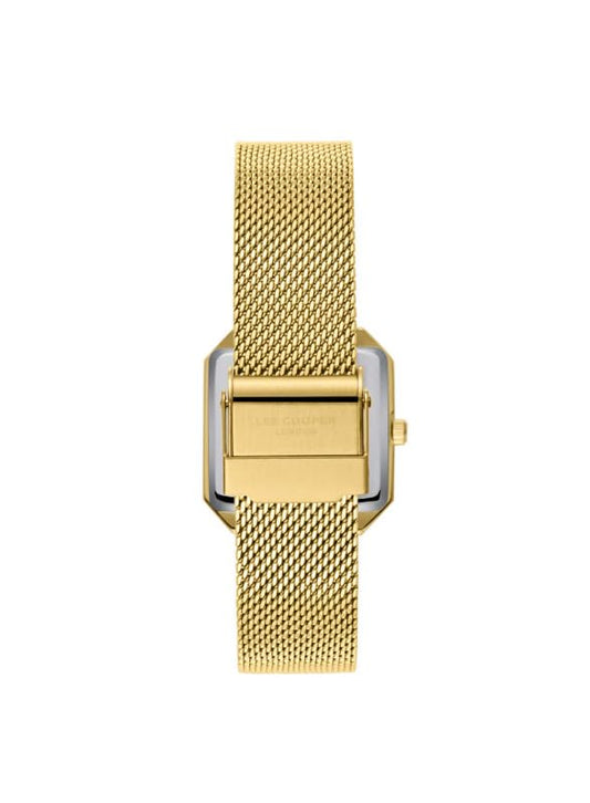 LEE COOPER Women's Watch, Analog Display and Mesh Strap - LC08027.120, Gold