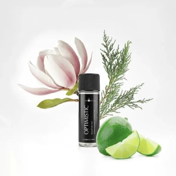 AROMELY Optimistic by Aromely Essential Diffuser Oil Blend - Signature Diffuser Aroma Scent - Luxurious Fragrance with Notes of Lemon, Ginger, and Amber - Oil for Waterless & Cold Air Diffusers (20ml)