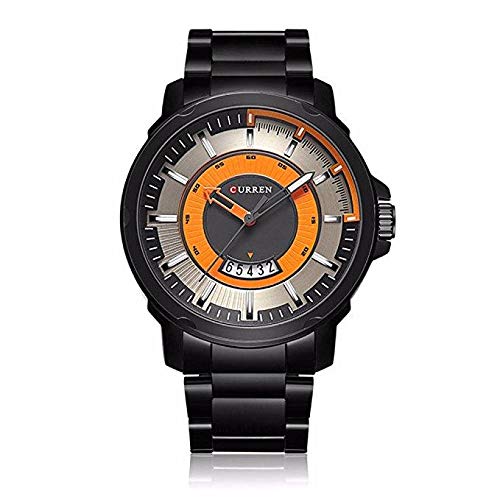 Curren Men's Black Dile Stainless Steel Watch 8229