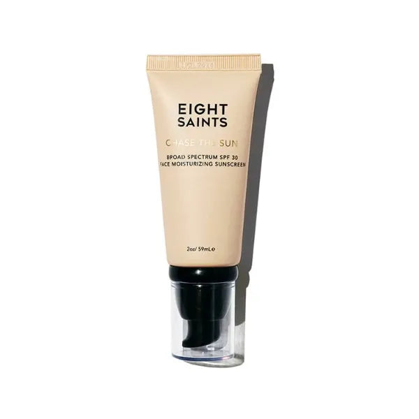 Eight Saints Chase the Sun Broad Spectrum SPF (30) Face Moisturizing Sunscreen, Natural and Organic Mineral-Base Sun Protection Daily Face Moisturizer, 2 Ounces
