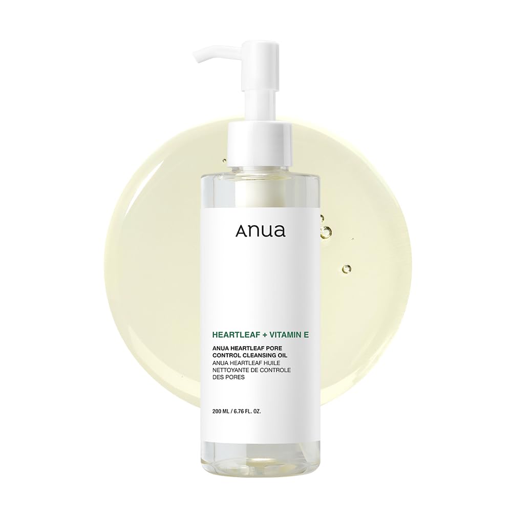 ANUA Heartleaf Pore Control Cleansing Oil, Oil Cleanser for Face, Makeup Blackhead Remover, Korean Skin Care, Original, 200ml/6.76 fl oz