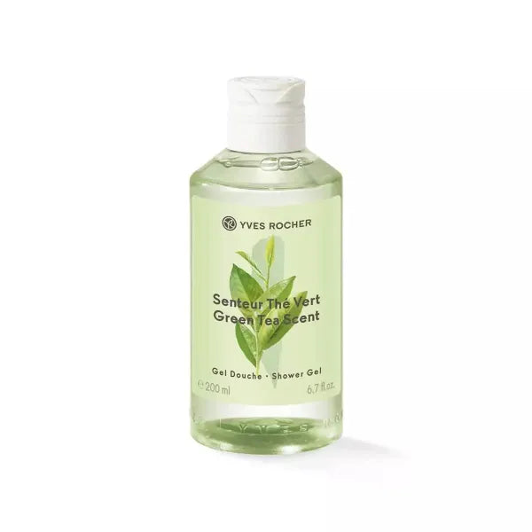 Yves Rocher Green Tea Scent Perfumed Shower Gel Nourishing Moisturizing Body - 200 ml /6.7 fl.oz