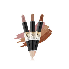 LaPalo Dual-Ended Highlight Contour Stick, 2-in-1 Highlighting & Contouring Kit, Face Shaping Makeup, Long Lasting & Waterproof, 8 gram, 3 colors to choose from (#03, Medium)