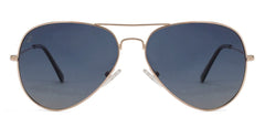 Vincent Chase Eyewear By Lenskart | Full Rim Aviator Branded Latest and Stylish Sunglasses | Polarized and 100% UV Protected | Men & Women | Medium | VC 5158/P-Pack of 1 | Frame Golden / Blue Lens