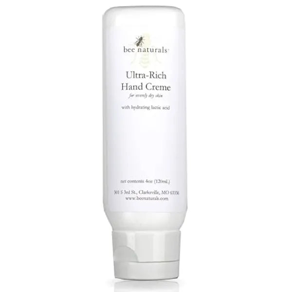 Bee Naturals Ultra-Rich Hand Cream 4oz – Transform Dry, Cracked Skin with Intense Hydration & Repair – Coconut & Avocado Oils + Beeswax for Luxuriously Smooth, Soft Hands