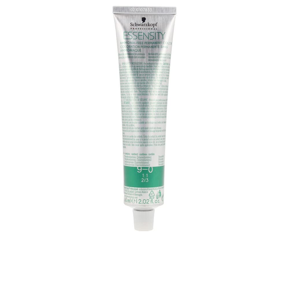 Schwarzkopf ESSENSITY Ammonia-Free Permanent Hair Color 9-0 Very Light Blonde, 60ml