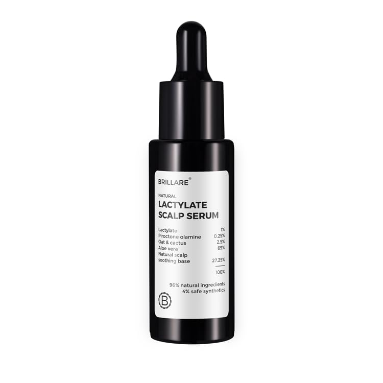 BRILLARE Natural Scalp Serum for Men & Women | Hair Growth Serum | Frizz-free, Smooth & Glossy Hair | Reduces Hair Loss, Dandruff & Strengthens Hair Shaft 30ml