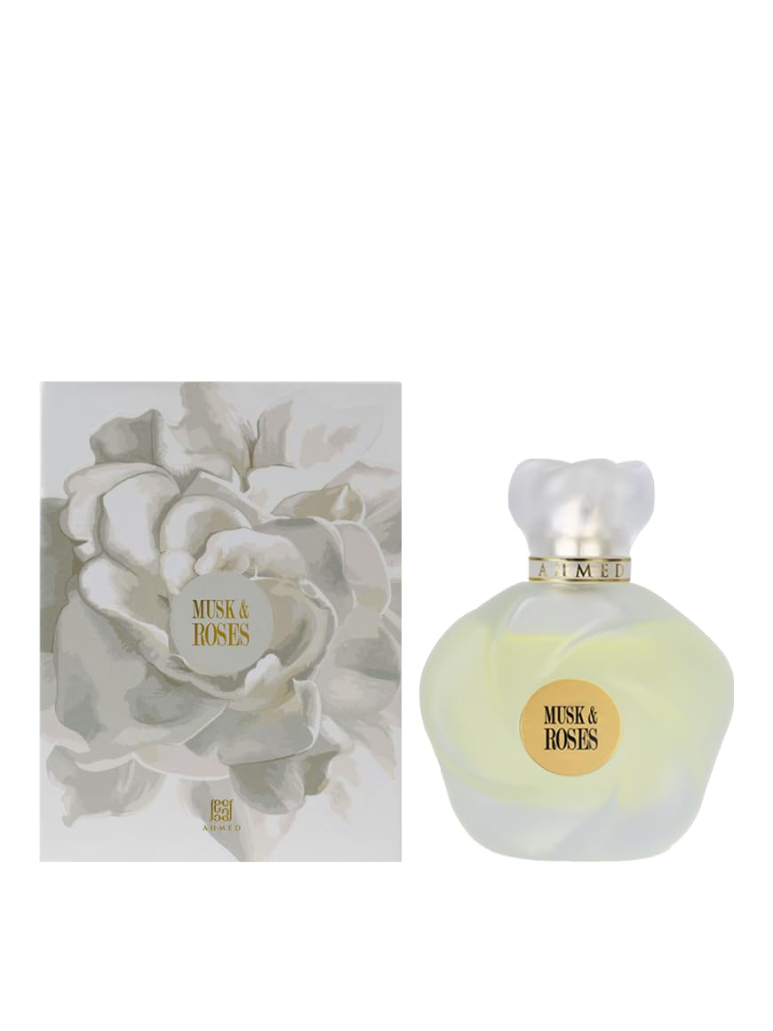 Ahmed Al Maghribi Musk & Roses 75ML | eau de parfum women | Long lasting | Roses | Musk | Perfume for women | Floral | Rasberry | Perfumes