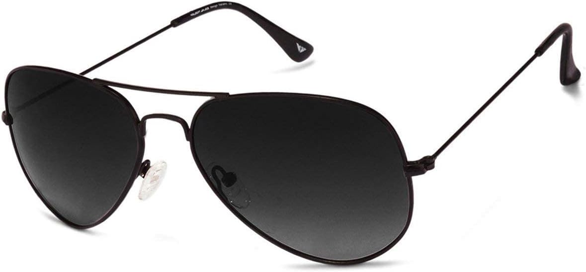 Vincent Chase Eyewear By Lenskart | Full Rim Aviator Branded Latest and Stylish Sunglasses | Polarized and 100% UV Protected | Men & Women | Medium | VC 5158/P-Pack of 1 | Frame Black / Grey Lens