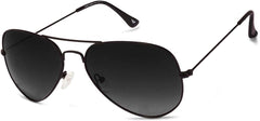 Vincent Chase Eyewear By Lenskart | Full Rim Aviator Branded Latest and Stylish Sunglasses | Polarized and 100% UV Protected | Men & Women | Medium | VC 5158/P-Pack of 1 | Frame Black / Grey Lens