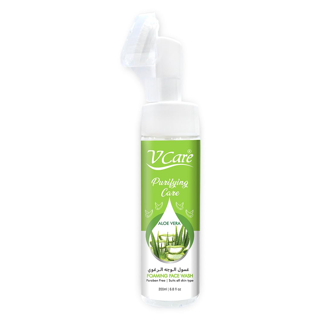 V Care Foaming Face Wash 200ml | Aloe Vera Infused | Gentle Cleanser for Blissfully Calm Skin