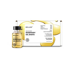 BRILLARE 20% Rosemary Oil Shots For Rapid Hair Growth | Improves Thickness | Controls Hair Fall & Nourishes Scalp | 100% Natural, Non Greasy Hair Oil Shots For Men & Women