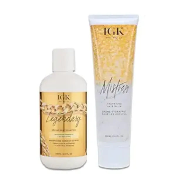 IGK LEGENDARY Dream Hair Shampoo (8 Oz) + IGK Mistress Hydrating Hair Balm (5 Oz) | Hydrated + Shine + Frizz Control Vegan