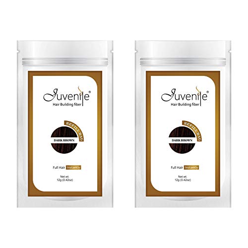 Juvenile Hair Fiber Refill Pack Dark Brown 24 Gram (12 Gram Each)